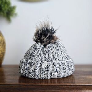 Kids Hand Knit Beanie Hat with Faux Fur Pom | Cozy Winter Knit | Made in Nepal